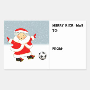Girls Soccer Christmas Holiday Gift Tags