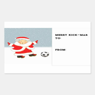Girls Soccer Christmas Holiday Gift Tags