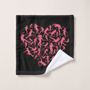 Girls Soccer Heart - Women Players Wash Cloth