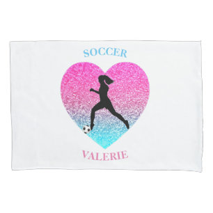 Girls Soccer Personalised Pillowcase