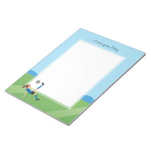 Girl's Soccer Player Notepad