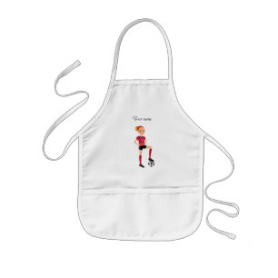 Girl's Soccer Player Personalised Kids Apron