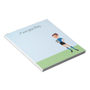 Girl's Soccer Player Personalised Notepad