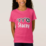 Girl's soccer t-shirts | Personalised name<br><div class="desc">Girl's soccer t-shirts | Personalised name. Cute girly sports clothing for little children. Add your kids or team name.</div>
