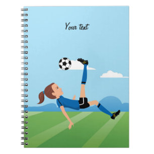 Girl's Soccer Themed Notebook Personalized