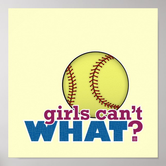 Girls Softball Poster (Front)