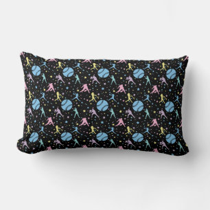 Girls Softball - Women Players with Stars Lumbar Cushion