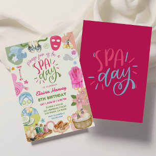 Girls Spa Party Birthday Invitation