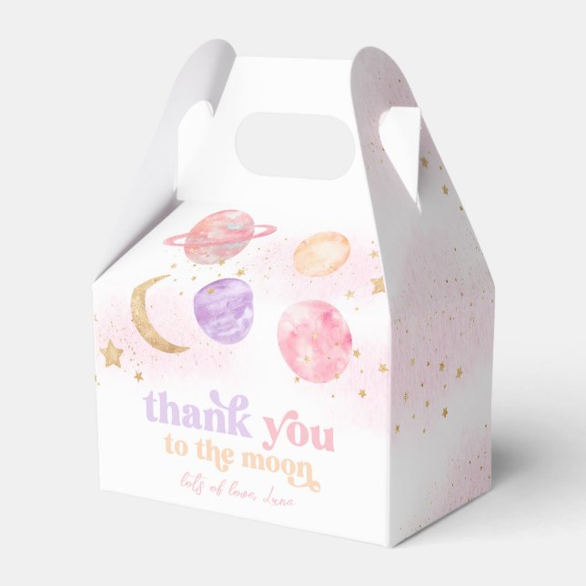 Girl's Space Party Favour Boxes (Front Side)