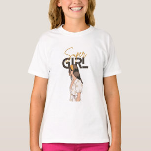 girls special super girls design  t shirt