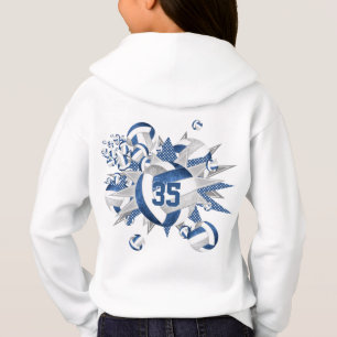 girls sports blue grey volleyballs stars