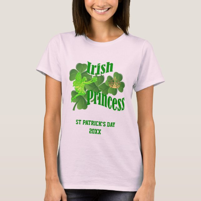 Girls St Patricks Day Irish Princess T-Shirt (Front)