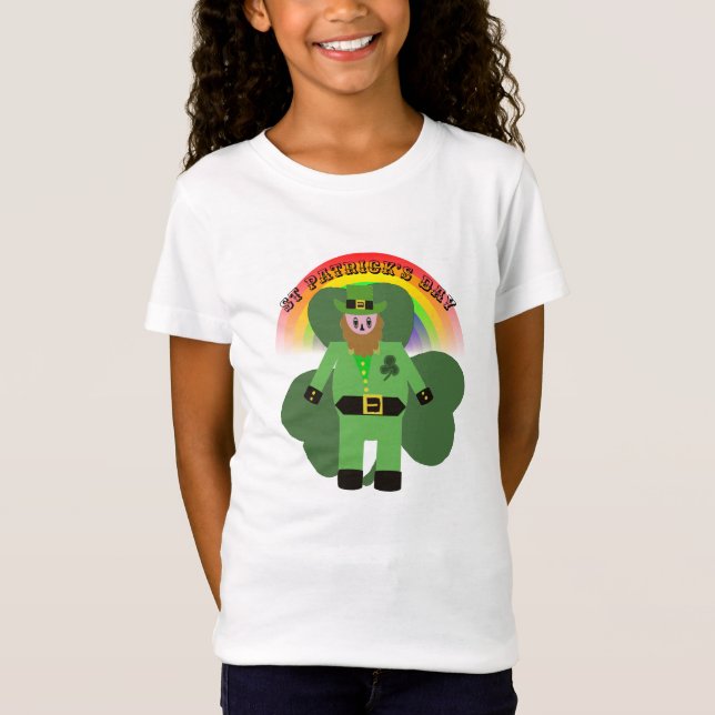 Girls’ St Patricks Day Leprechaun T-Shirt (Front)