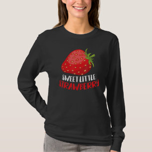 Girls Strawberry Sweet Little Strawberry Fruit T-Shirt