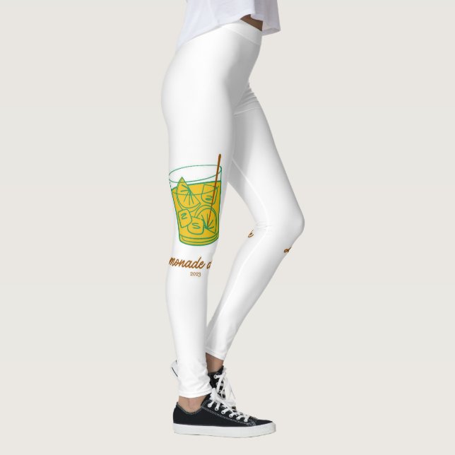 girls summer drink design leggings (Right)