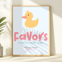 Girls Summer Rubber Duck Pool Party Birthday Favou