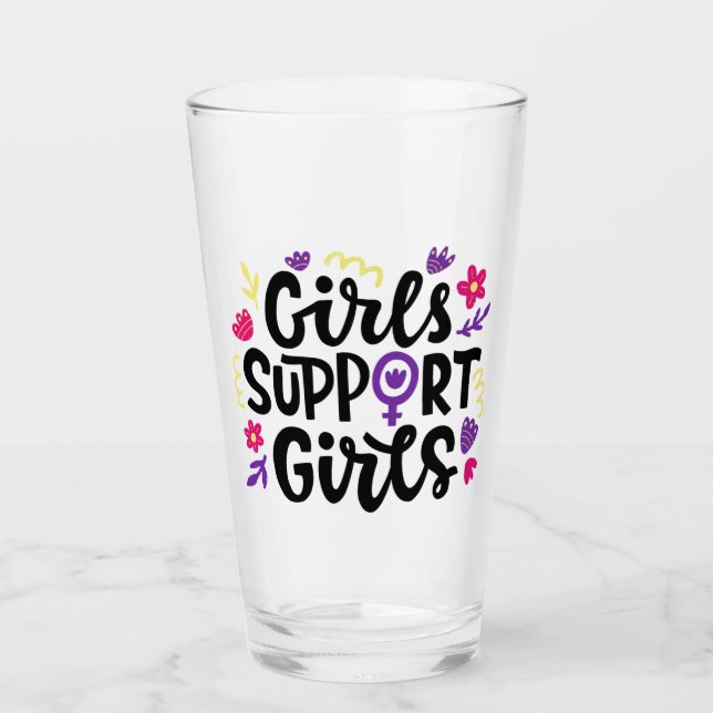 Girls Support Girls Glass (Front)