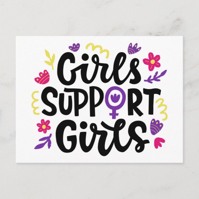 Girls Support Girls Postcard (Front)