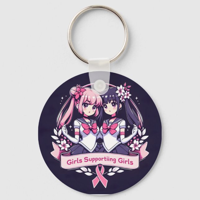 Girls Supporting girls Key Ring (Back)