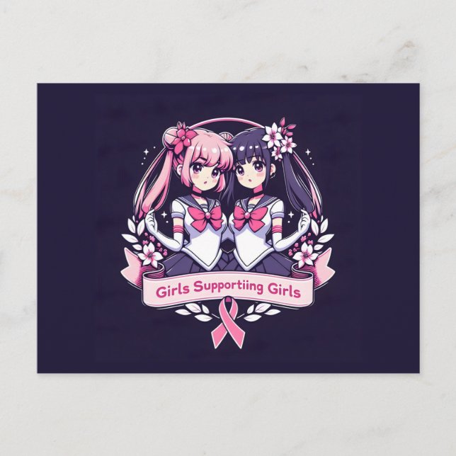 Girls Supporting girls Postcard (Front)