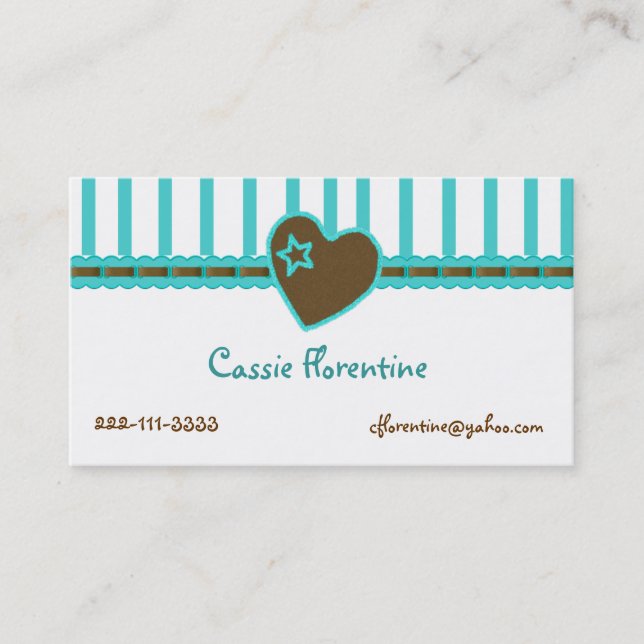 Girl's Sweet calling Card (Front)