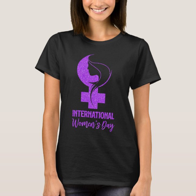 Girls Symbol International Womens Day 8th March Wo T-Shirt (Front)