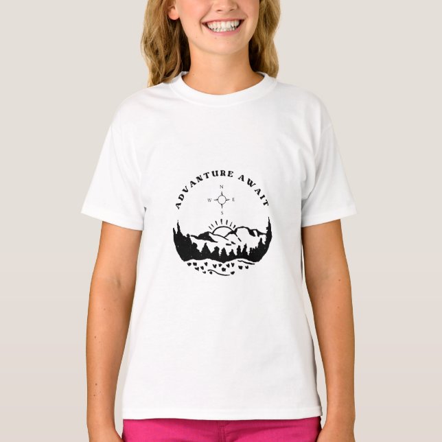 Girls T-Shirt Advanture Await (Front)