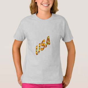 Girls   T-Shirt  ash   USA  CHOCOLAT  BONBONS