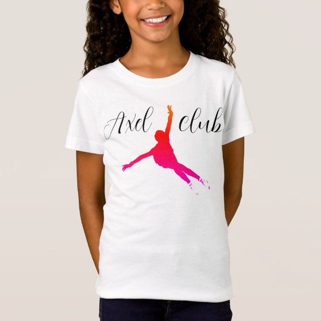 Girls t-shirt "Axel club" figure skating (Front)