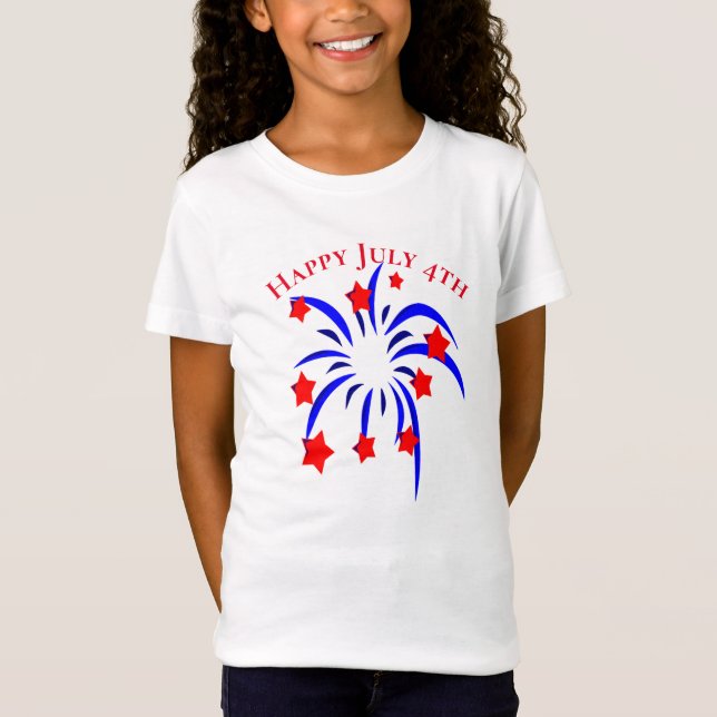 Girls T-Shirt-Patriotic T-Shirt (Front)
