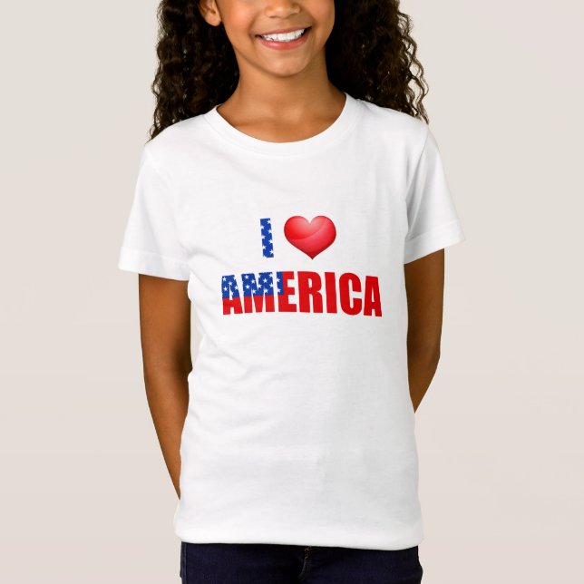Girls T-Shirt-Patriotic T-Shirt (Front)
