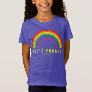 Girl's T-shirt Rainbow God's Promise w/Scripture