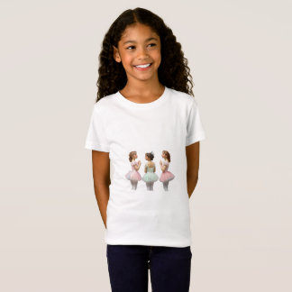 Girl's T-shirt with 3 dancers with tous