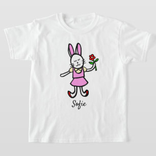 Girls T-shirt with Original Rabbit Artwork