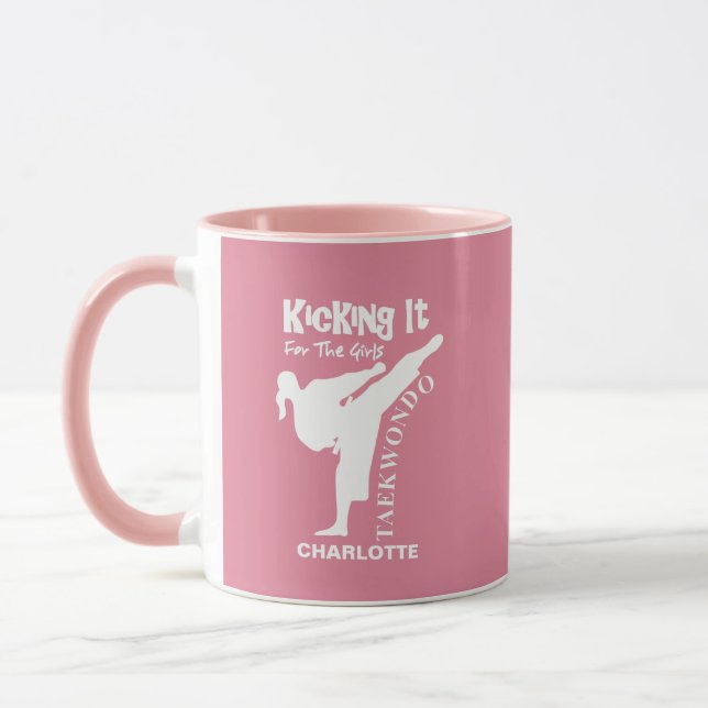 Girls Taekwondo Martial Arts Mug (Left)