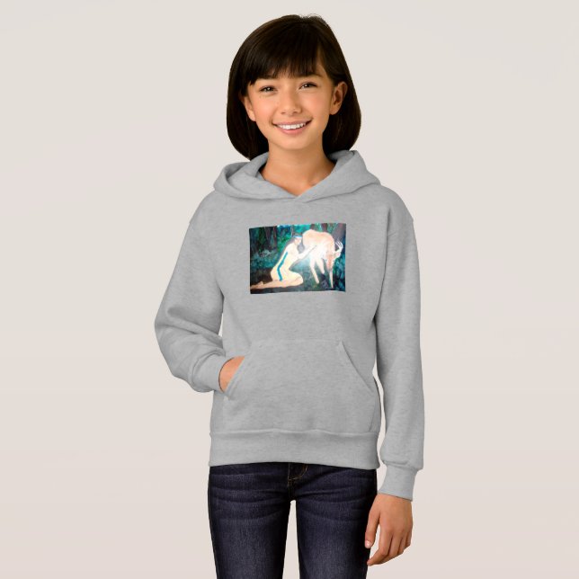Girls' Tame Deer Pullover Hoodie (Front Full)