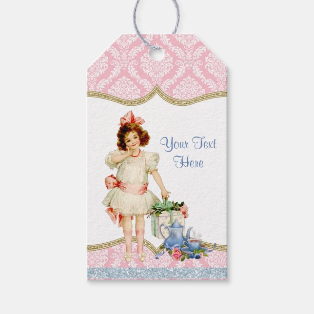 Girls Tea Party Gift Tags (Front)