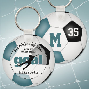 girls teal black soccer buy 1 or for team gifts key ring