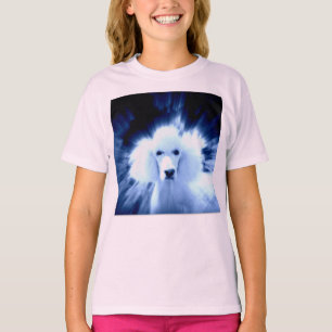 Girl's tee wth white poodle