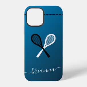 Girls Tennis Racketball Racquet Sport Personalised iPhone 12 Case