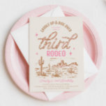 Girl's Third Rodeo Birthday Invitation<br><div class="desc">Girl's 3rd Western Birthday Invitation
Ready to be personalised by you!</div>