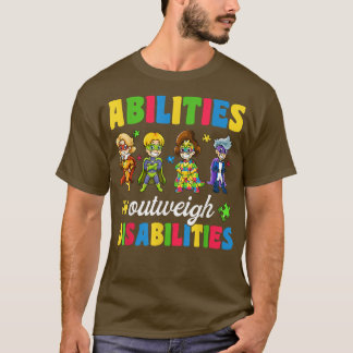Girls Toddler Autism Shirts, Abilities Outweigh Di T-Shirt