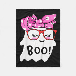 Girls Toddler Happy Halloween Ghost With Bandanna Fleece Blanket