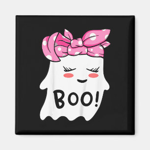 Girls Toddler Happy Halloween Ghost With Bandanna  Magnet