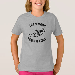 Girls Track and Field Custom Team Name Sports T-Shirt