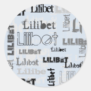 Girls Trendy Named Dusty Blue Gifts Accessories Classic Round Sticker