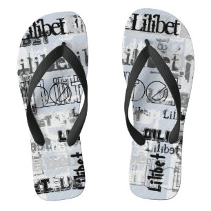 Girls Trendy Named Dusty Blue Gifts Accessories Jandals