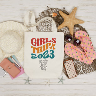 Girl's Trip 2023 Customisable Colours and Text Tote Bag