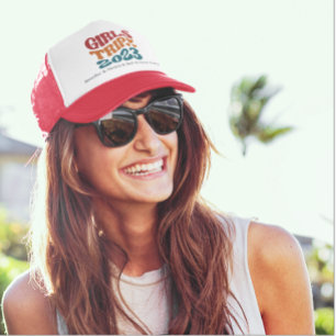 Girl's Trip 2023 Customisable Colours and Text Trucker Hat