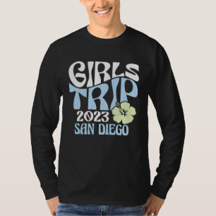Girls Trip 2023 San Diego Beach Destination Retro T-Shirt